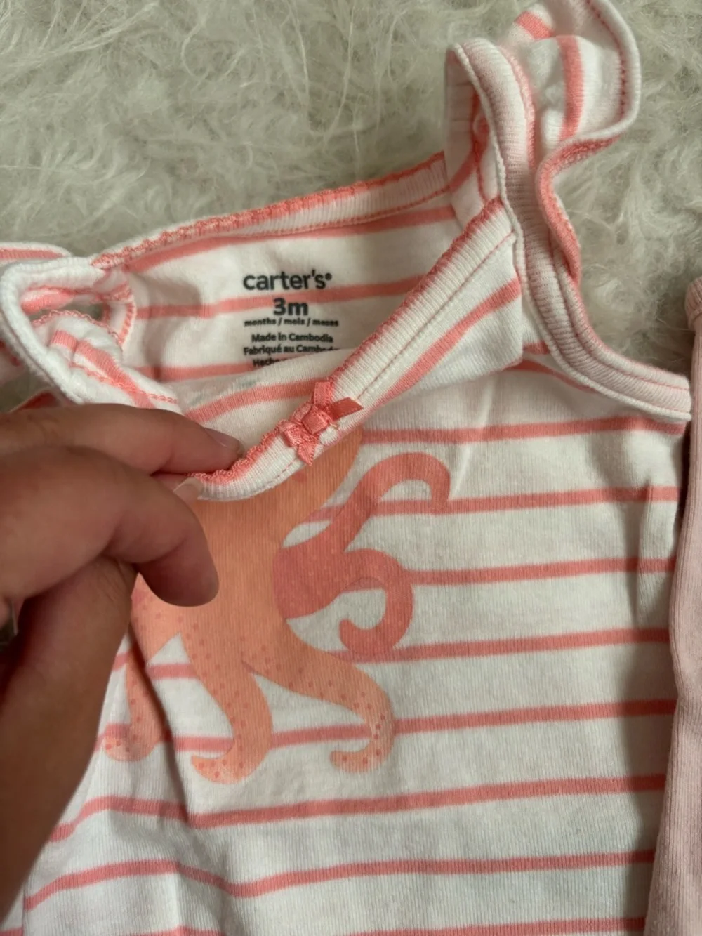 Carter's Baby Girl Matching 7 Piece Tropical Ocean Bodysuit & Shorts Set